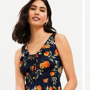 Loft orange harvest dress